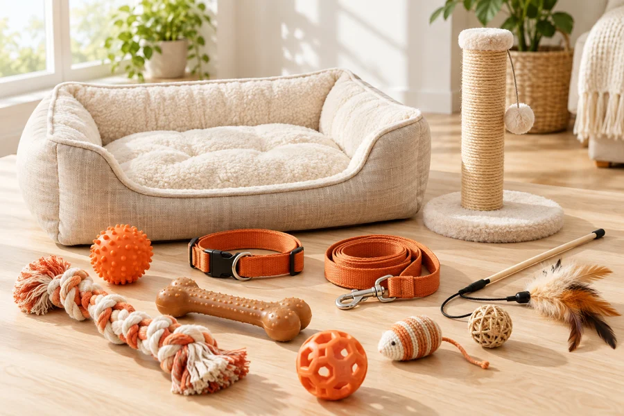 Acessórios e brinquedos para cães e gatos — imagem ilustrativa